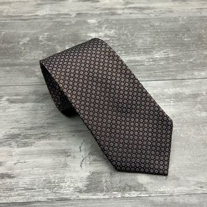 Krizia Uomo Brown w/ Blue & White Check Silk Tie
